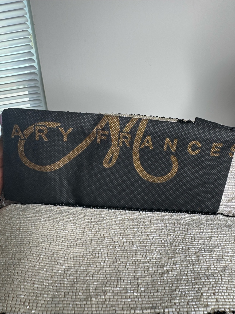 Mary Frances White and Black Beaded Gemstone Embellished Evening Bag Clutch NWT - Picture 5 of 5